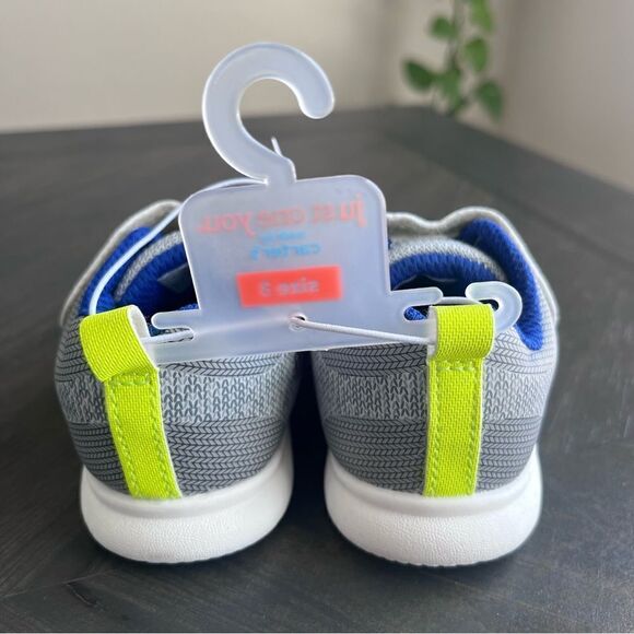 CARTER’S Just One You Boy’s Silas Sneakers in Gray Size 3 NEW - Picture 8 of 11